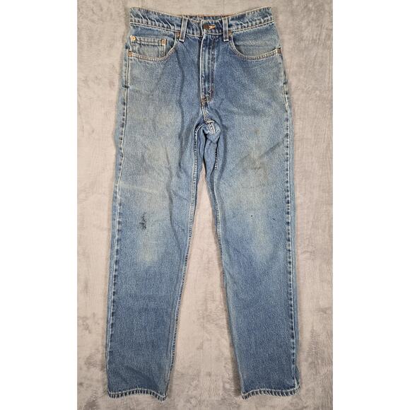 Vintage Levi's 550 Relaxed Fit Men's Jeans 32x34 Grunge Y2K Light Blue 1998 - Picture 1 of 13